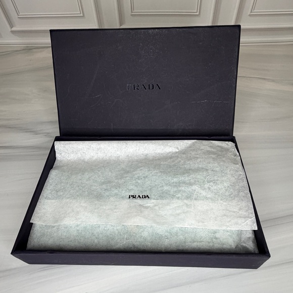 Prada Saffiano Leather Long Wallet – Turquoise | Gold Logo - Picture 11 of 11